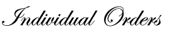 Individulal Orders